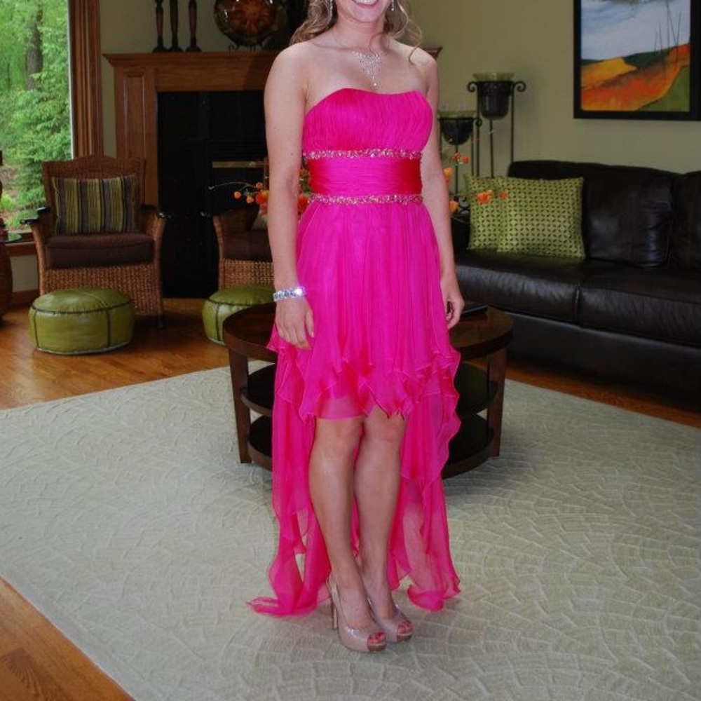 Cache High Low Pink Dress